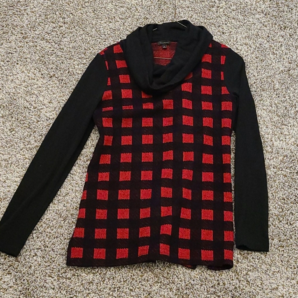 Red checkered sweater